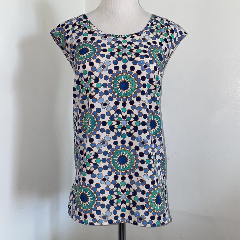 Merona- Mosaic Print Sleeveless Blouse